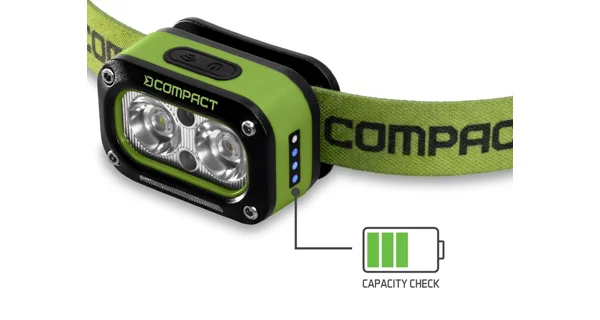 DELPHIN - Nabíjacia čelovka Compact 3W 120lm 1200mAh