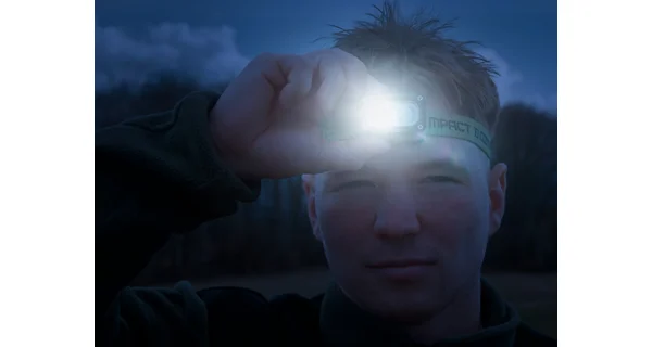 DELPHIN - Nabíjacia čelovka Compact 3W 120lm 1200mAh