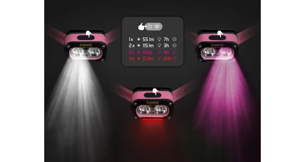 DELPHIN - Nabíjacia čelovka Queen 3W 115lm 1200mAh