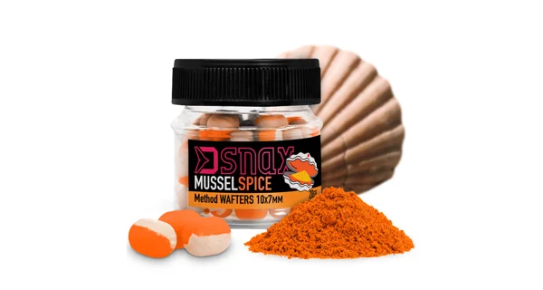 DELPHIN - Nástraha D Snax Waft 7 x 5,5 mm 20 g Mušle Korenie