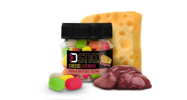 DELPHIN - Nástraha MIX D SNAX WAFT 10x7 mm 20 g Syr Pečeň
