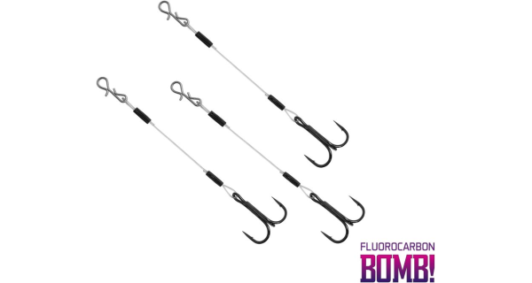 DELPHIN - Náväzce Bomb! Twisto Rigs Fluorocarbon veľ. 8 6 cm 3 ks