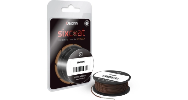 DELPHIN - Naväzcová šnúra Skin Line Sixcoat Muddy 25 lb 13 m