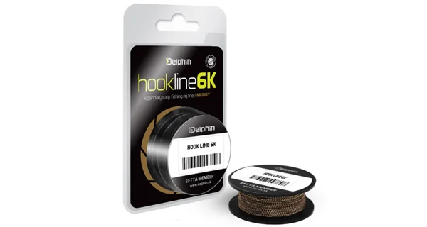 DELPHIN - Naväzcová šnúrka Hookline 6K 35 lb 20 m Muddy
