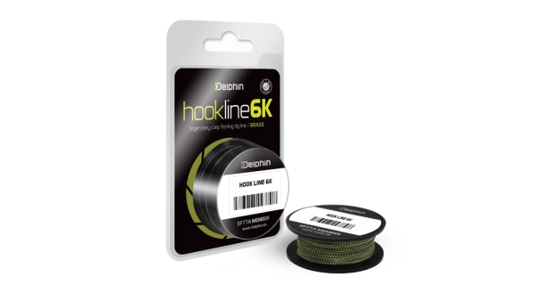 DELPHIN - Naväzcová šnúrka Hookline 6K Grass 20 m 25 lbs