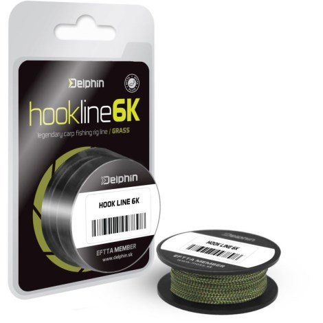 DELPHIN – Naväzcová šnúrka Hookline 6K Grass 20 m 35 lbs