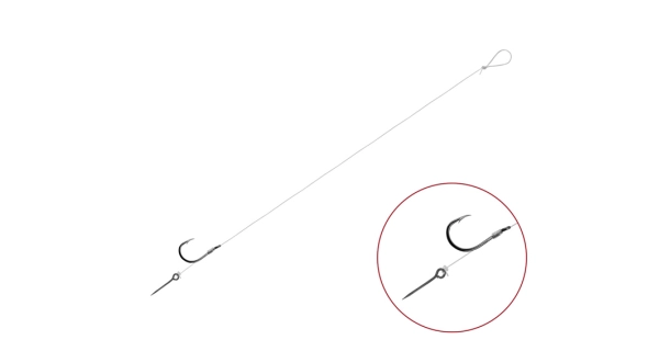 DELPHIN - Náväzec bez protihrotu FLR Sting veľ. 10 8 cm 5 mm 0,22 mm 6 ks