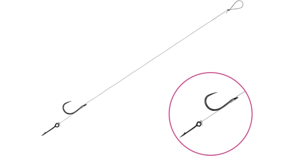 DELPHIN - Náväzec bez protihrotu FLR Sting veľ. 6 8 cm 7 mm 0,22 mm 6 ks