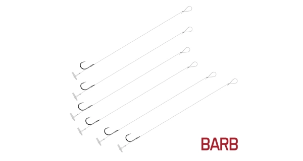 DELPHIN - Náväzec FLR Quickstop Barb 6 ks 8 cm 0,25 mm #8