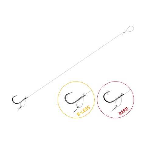 DELPHIN - Náväzec s protihrotom FLR D-Rig veľ. 6 0,22 mm 8 cm 6 ks