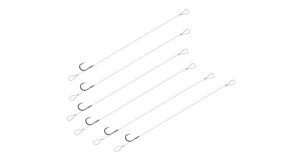 DELPHIN - Náväzec s protihrotom FLR Loop veľ. 10 8 cm 6 ks