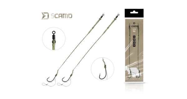 DELPHIN - Náväzec sCAMO Skin Rig veľ. 4 25 lb 20 cm 2 ks