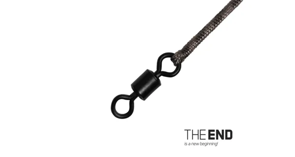 DELPHIN - Náväzec The End Leadcore + Swivel 1 m 45 lb 3 ks