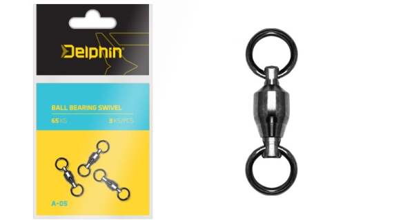 DELPHIN - Obratlík Ball Bearing Swivel A-05 / 2 ks 125 kg