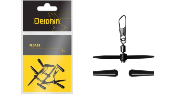 DELPHIN - Obratlík prejazdný s karabínkou FloatS 3 ks