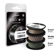 DELPHIN - Olovená šnúra Leadcore 8 m 45 lb hnedá Gravel