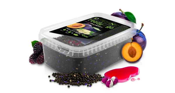 DELPHIN - Pelety Reaxe Ready&Go Pellet Box 400 g + Booster a wafters Slivka Moruše