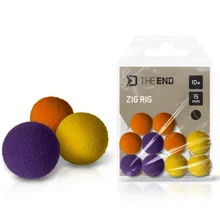 DELPHIN - Penové plávajúce boilies TheEND Zig Rig Mix farieb 12 mm 10 ks