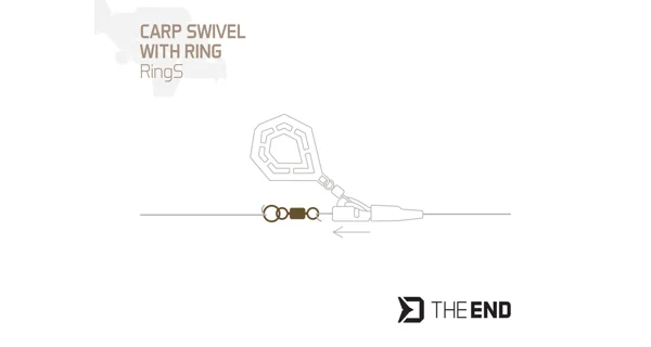 DELPHIN - Pevnostný obratlík s krúžkom TheEND RingS veľ. 4 28 kg 10 ks