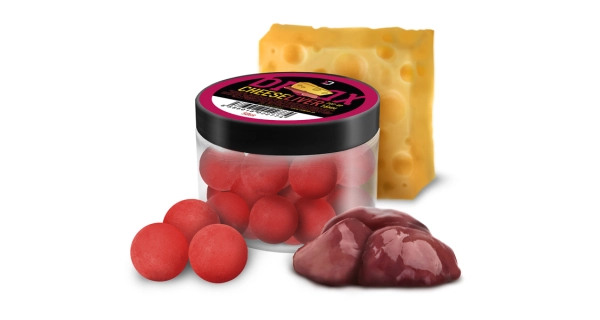 DELPHIN - Plávajúce boilie BreaX POP 16 mm 50 g Syr Pečeň