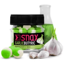 DELPHIN - Plávajúce boilie D SNAX POP 12 mm 20 g Cesnak-Butyric