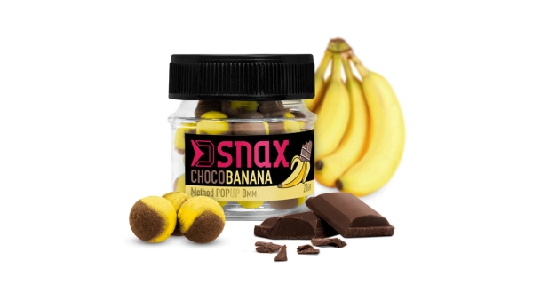 DELPHIN - Plávajúce boilie D SNAX POP 12 mm 20 g Čokoláda Banán