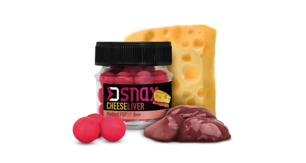 DELPHIN - Plávajúce boilie D SNAX POP 12 mm 20 g Syr Pečeň