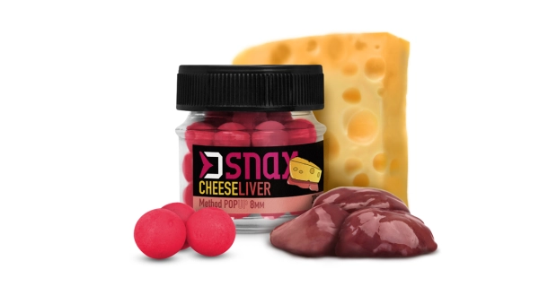 DELPHIN - Plávajúce boilie D SNAX POP 5,5 mm 20 g Syr Pečeň