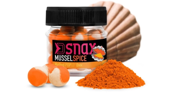 DELPHIN - Plávajúce boilie D SNAX POP 8 mm 20 g Mušle Korenie