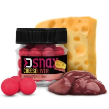 DELPHIN - Plávajúce boilies D SNAX POP 10 mm 20 g Syr Pečeň