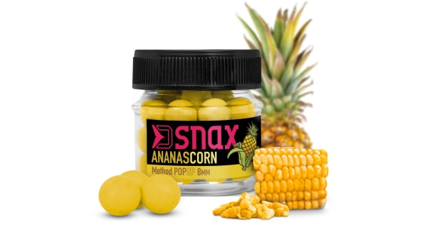 DELPHIN - Plávajúce boilies D SNAX POP 8 mm 20 g Kukurica Ananás
