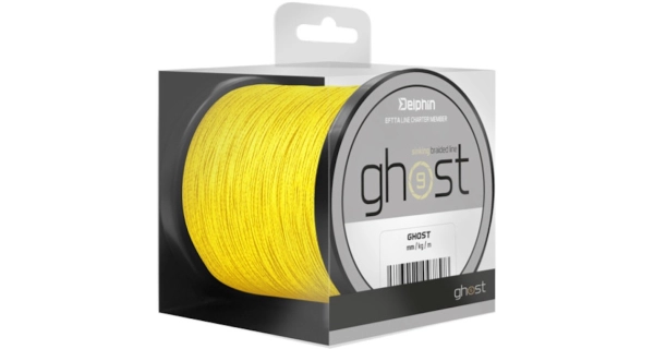 DELPHIN - Pletená šnúra Ghost 8+1 Žltá 0,16 mm 8,2 kg 300 m