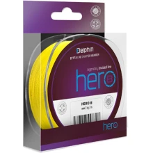 DELPHIN - Pletená šnúra Hero 8 Fluo žltá 0,22 mm 17,7 kg 1000 m DELPHIN - Pletená šnúra Hero 8 Fluo žltá 0,22 mm 17,7 kg 1000 m