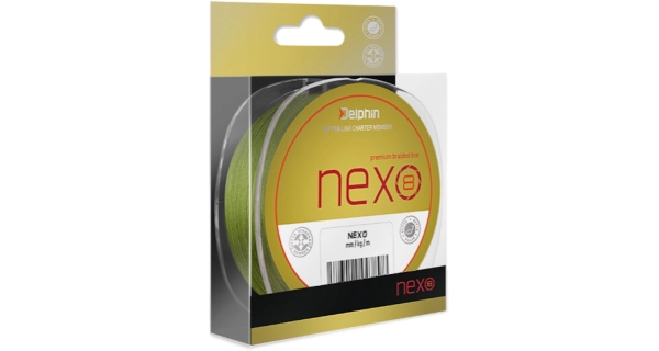 DELPHIN - Pletená šnúra Nexo 8 Zelená 0,25 mm 41,6 lb 300 m