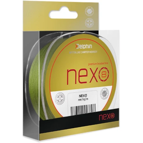 DELPHIN - Pletená šnúra Nexo 8 Zelená 0,25 mm 41,6 lb 300 m