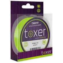 DELPHIN - Pletená šnúra Toxer Fluo zelená 0,12 mm 5,2 kg 150 m