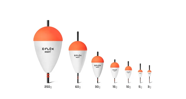 DELPHIN - Polystyrénový plavák FLOX Insert 250 g 1 ks