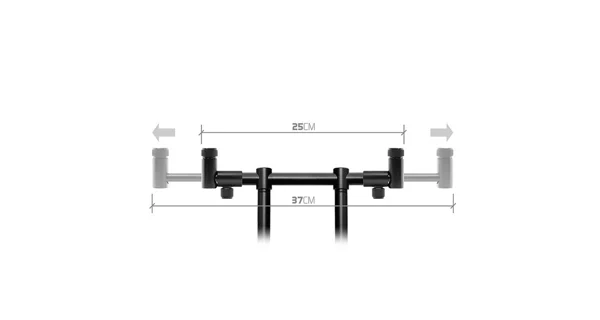 DELPHIN - Predná FlexiMAG hrazda pre 2 prúty RPX / ProSTALX BW 25-37 cm