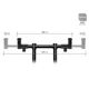 DELPHIN - Predná FlexiMAG hrazda pre 2 prúty RPX / ProSTALX BW 25-37 cm