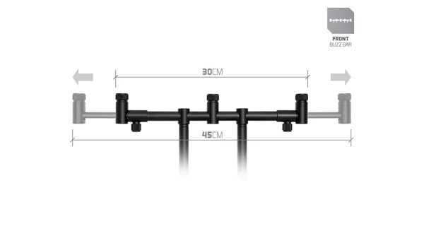 DELPHIN - Predný FlexiMAG Hrazda pre 3 prúty RPX / ProMAX BW 30-45 cm