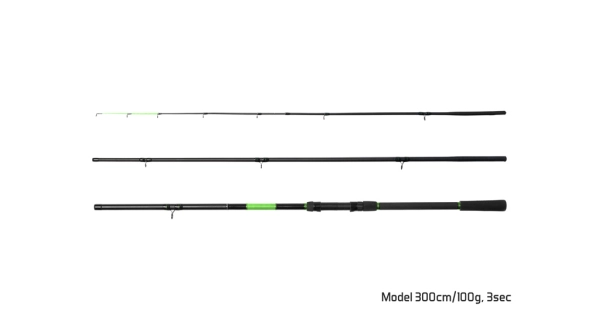 DELPHIN - Prút Wasabi Feeder 300 cm 100 g 3 diely