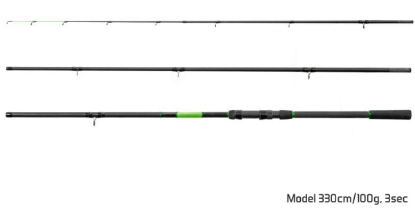 DELPHIN - Prút Wasabi Feeder 300 cm 100 g 3 diely