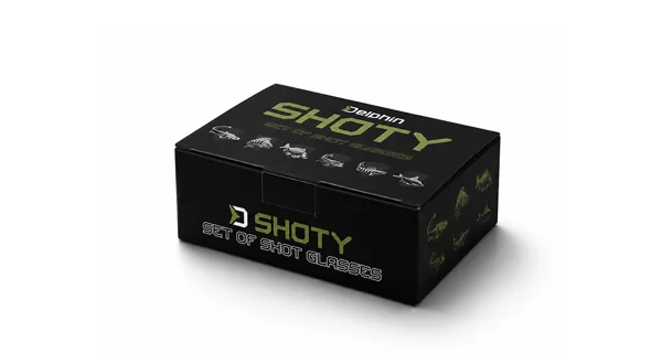 DELPHIN - Set sklenených pohárov SHOTY 6v1 55 ml 6 ks