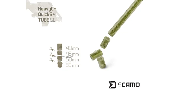 DELPHIN - Set závesky, prevleky a obratlíky sCAMO HeavyC + QuickS veľ. 4 + Tube 5 ks