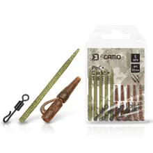 DELPHIN - Set závesky, prevleky a obratlíky sCAMO PinC + QuickS veľ. 4 + Tube 5 ks