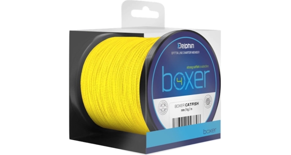 DELPHIN - Sumcová šnúra Boxer 4 Fluo Žltá 0,70 mm 62,8 kg 150 m