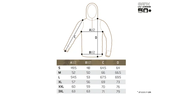 DELPHIN - Tričko s kapucňou UV ARMOR 50+ Banx veľ. XL