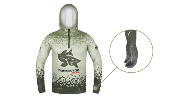 DELPHIN - Tričko s kapucňou UV Armor 50+ Predator veľ. 2XL