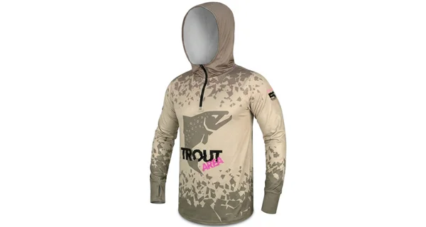 DELPHIN - Tričko s kapucňou UV ARMOR 50+ Trout veľ. L