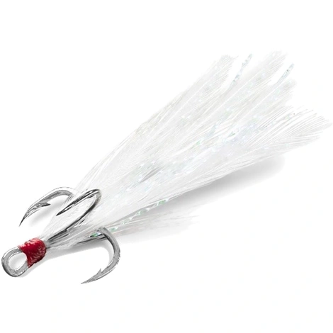 DELPHIN - Trojháčik Bird Hook Triple Biele pierka 3 ks veľ. 10